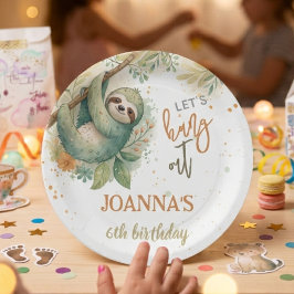 Prato De Papel Vamos nos divertir no aniversário dos filhos pregu