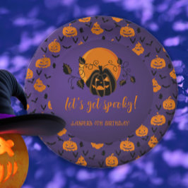 Prato De Papel Vamos Obter Festa de aniversário de Dia das Bruxas