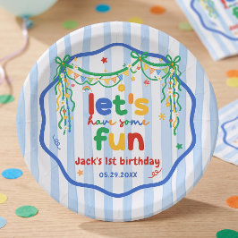 Prato De Papel Vamos ter algumas placas de papel de aniversário d