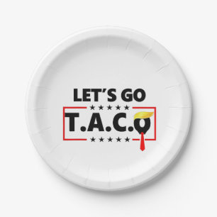 Prato De Papel Vamos Vai Taco Trump 4 De Julho Amantes De Taco
