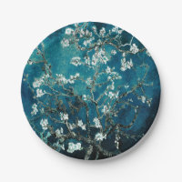 Van Gogh Almond Blossoms Dark Teal