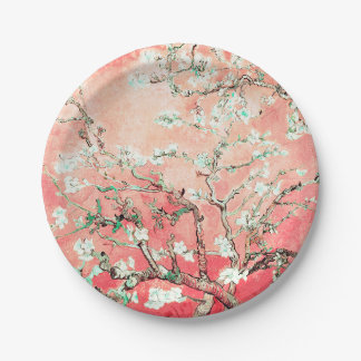 Prato De Papel Van Gogh Almond Blossoms Peach