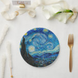 Prato De Papel Van Gogh está no Starry Night<br><div class="desc">Starry Night,  famosa pintura de Vincent van Gogh.</div>