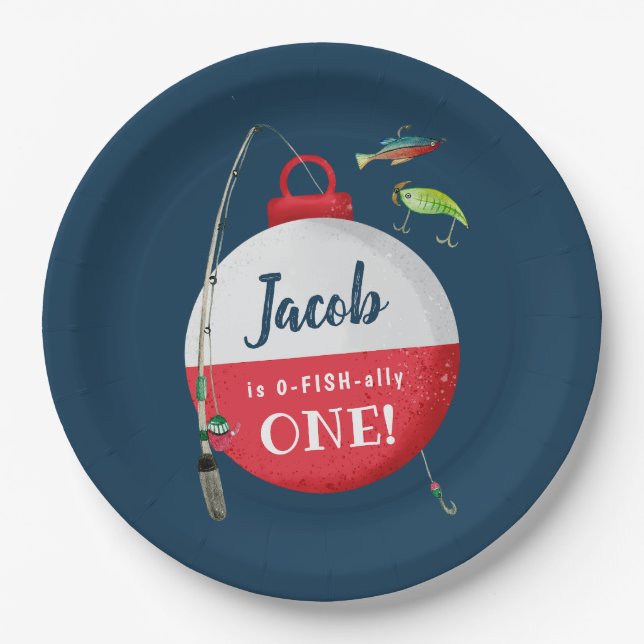 Prato De Papel Varrendo no Grande Aniversário de Pesca ONE (Frente)