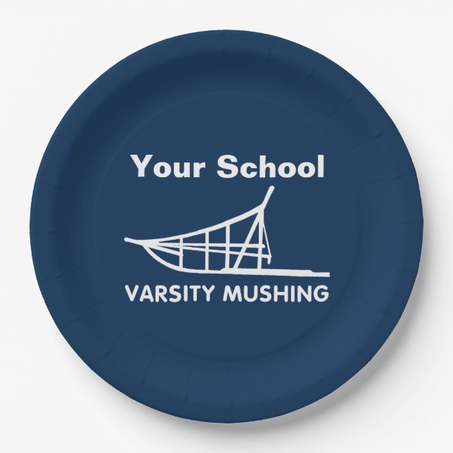 Prato De Papel Varsity Mushing (Frente)