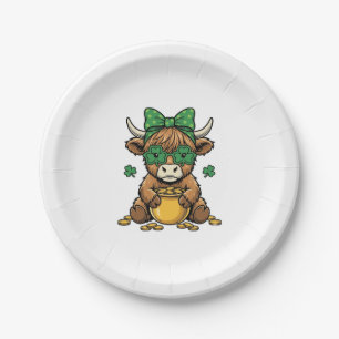 Prato De Papel Vaso de Ouro de Vaca das Terras Altas de St Patric