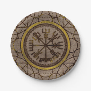 Prato De Papel Vegvisir. O compasso mágico de Viking da navegação