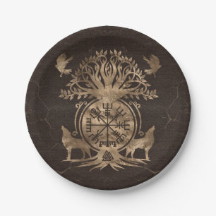 Prato De Papel Vegvisir - Ornamento de Compass Viking