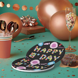 Prato De Papel Velas de saudação de aniversário