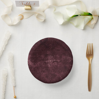 Prato De Papel Velvety Wine Damask | Bordeaux Sangria Grunge Glam