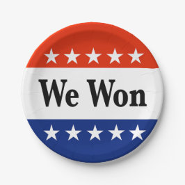 Prato De Papel Vencemos Eleições 2026