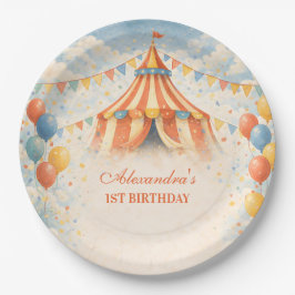 Prato De Papel Venha Um Venha Todos Aniversário do Circo