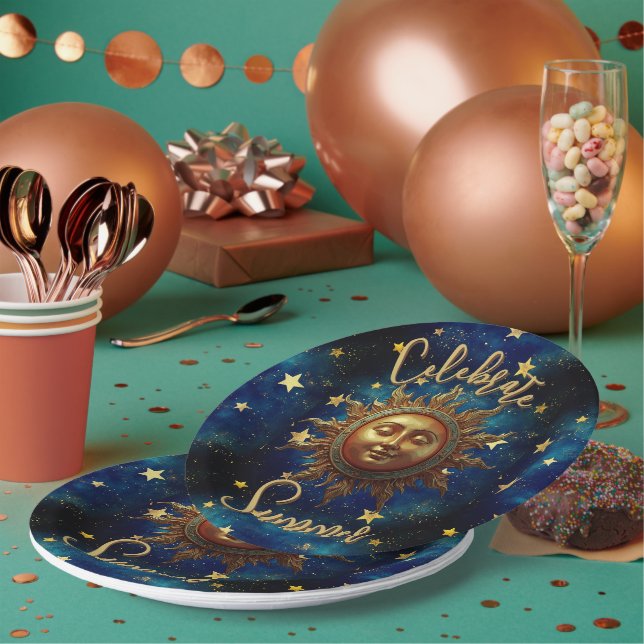 Prato De Papel Verão Celestial Celebre o Verão  (Múltiplo)