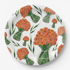Prato De Papel Verão Indiano Ranunculus Italiano Aquarela