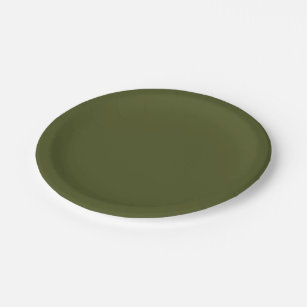 Prato De Papel Verde-do-exército (cor sólida)
