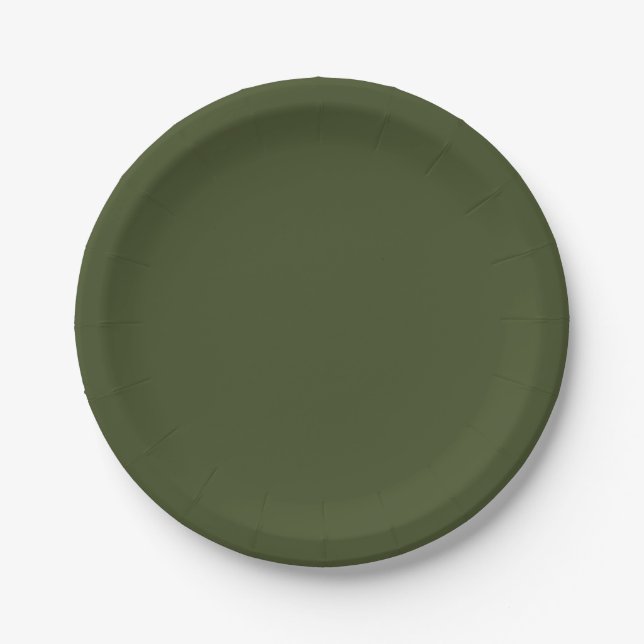 Prato De Papel Verde Exército Cor Sólida (Frente)