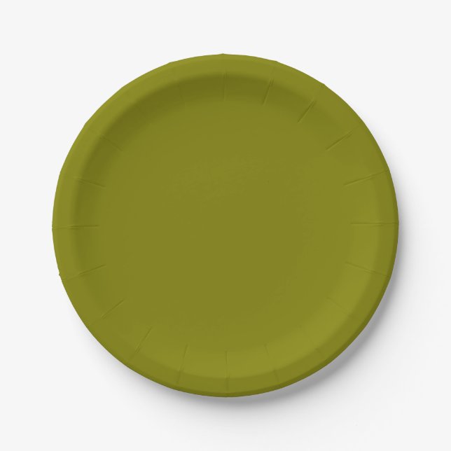 Prato De Papel Verde-oliva clássico (Frente)