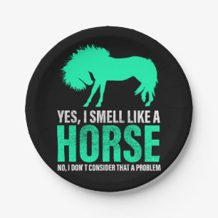 Prato De Papel Verde Sim Eu Cheiro Como Um Cavalo