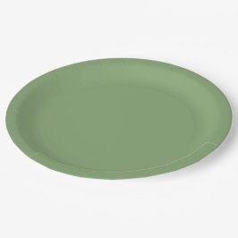Prato De Papel Verde suave sólido