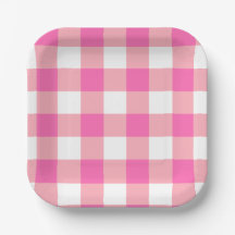 Verificações de Xadrez Gingham Grandes e Rosa