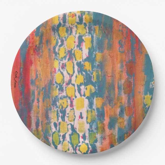 Prato De Papel Vermelho e Verde (Frente)