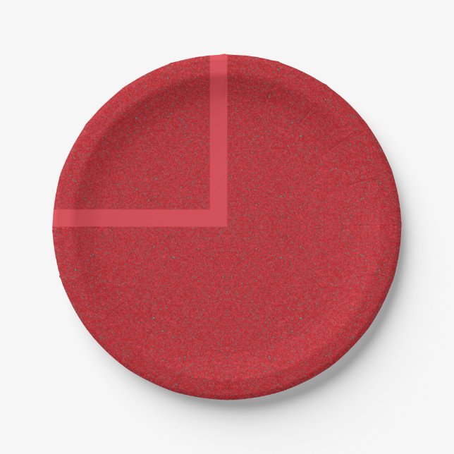 Prato de Papel Vermelho em Forma de L Moderno – Pe (Frente)