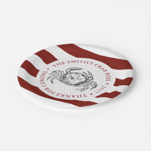 Prato De Papel Vermelho feito sob encomenda da fervura do marisco