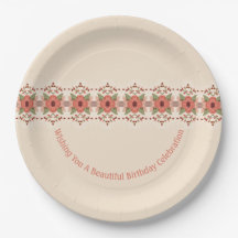 Vermelho Laranja Floral