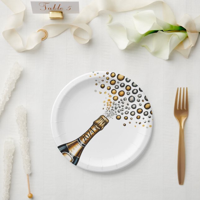 Prato De Papel Véspera de ano novo (Casamento)