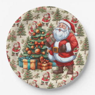 Prato De Papel Véspera de Natal