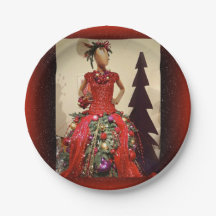 Vestido Afrocêntrico de Mannequin Árvore de Natal