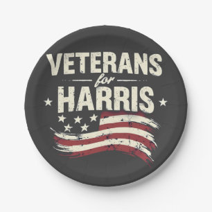 Prato De Papel Veterano para Harris Kamala Harris Exército Eleiçã