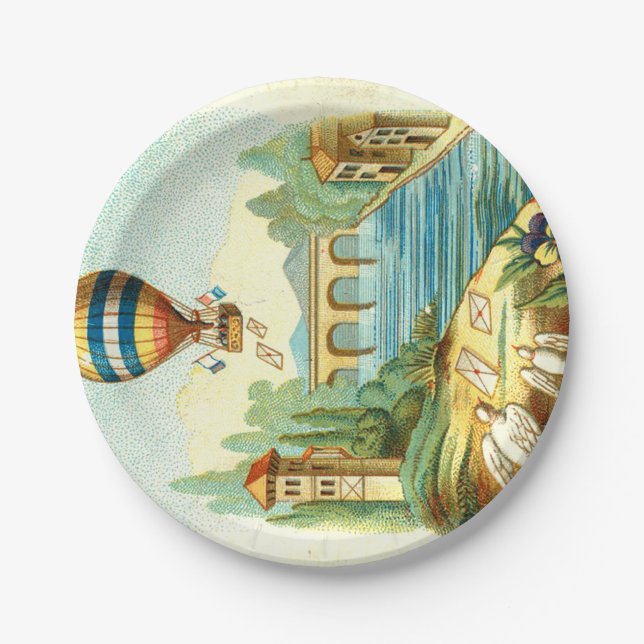 Prato De Papel Viagem SUPERIOR do ar (Frente)