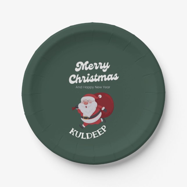 Prato De Papel "Víblias Festivas: Natal e Ano Novo Alegria" (Frente)