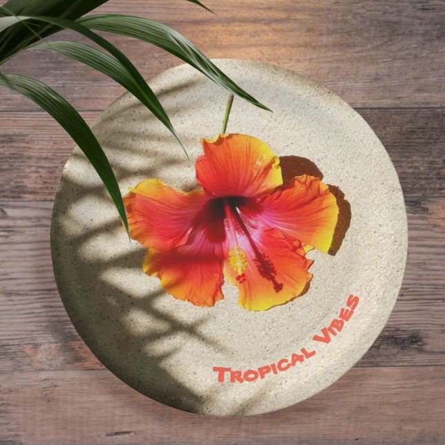 Prato De Papel Víblias tropicais - Placa de Papel Hibiscus (Criador carregado)