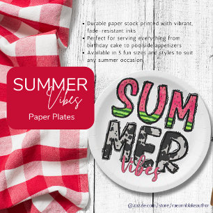 Prato de Papel Vibrações de Verão