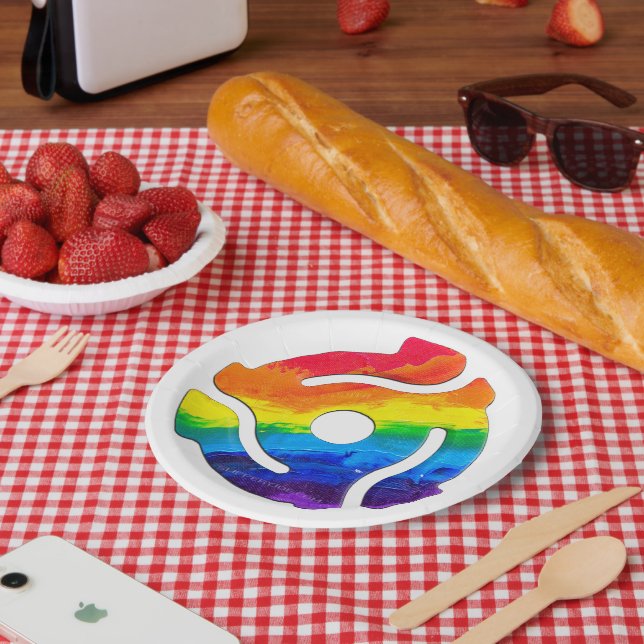 Prato De Papel Vibran do adaptador de gravação plástico de 45 RPM (Piquenique)