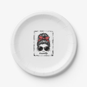 Prato De Papel Vida de Mãe Antiga Desenho de Camisa Bandana Coque