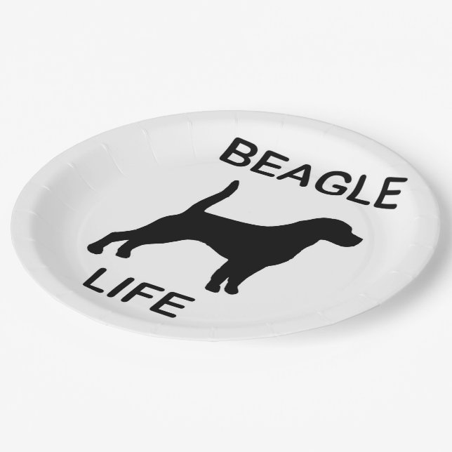 Prato De Papel Vida dos beagles (Inclinado)