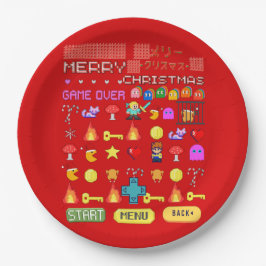 Prato De Papel Vídeo de natal de Natal de férias da Mikitiez cute