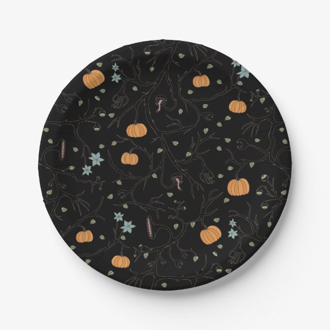 Prato De Papel Vigne effrayante pour Halloween (Frente)