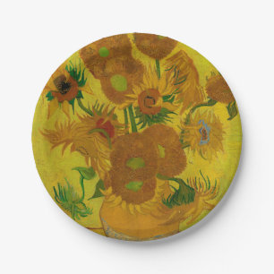 Prato De Papel Vincent Van Gogh 15 Sunflower Painting