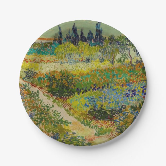 Prato De Papel Vincent Van Gogh Garden em Arles (Frente)