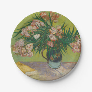 Prato De Papel Vincent Van Gogh Oleander pintura em flor