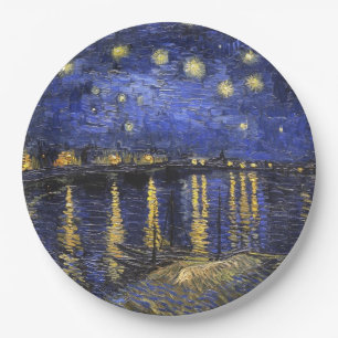 Prato De Papel Vincent Van Gogh Starry Night Sobre O Ródano
