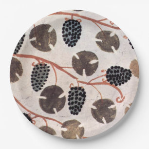 PRATO DE PAPEL VINHAS ANTIGAS EGÍPCIAS E VINHAS DE UVAS