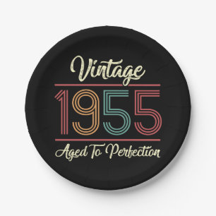 Prato De Papel Vintage 1955 - Aniversário do 70