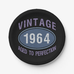 Prato De Papel Vintage 1964 60th Birthday
