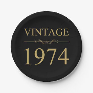 Prato De Papel Vintage 1974 50th Birthday