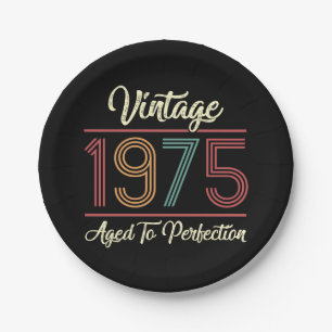Prato De Papel Vintage 1975 50th Birthday